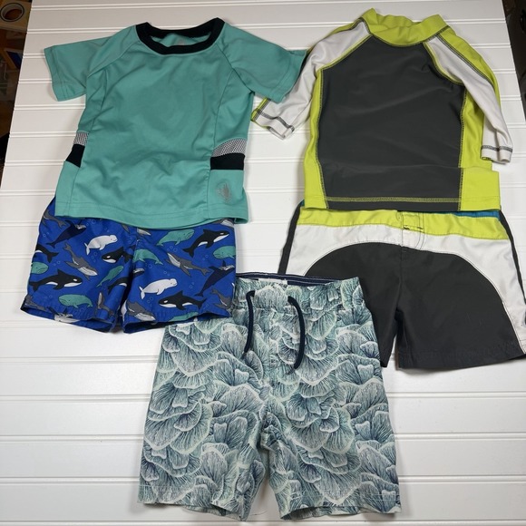 Old Navy Other - Lot Of 2T Boys Swimsuits And Shirts Body Glove Old Navy Circo Cat Multicolor